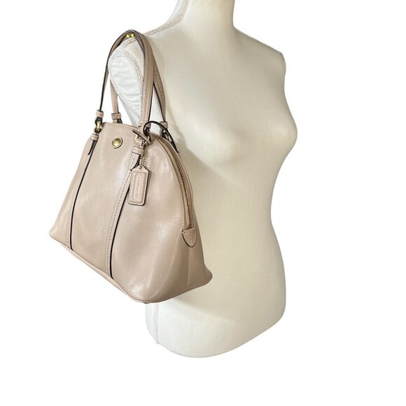 Coach Peyton Cora Dome Top Satchel Bone Sand - Picture 2 of 16